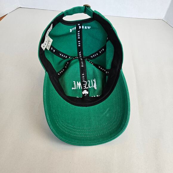 Rae Dunn "Kiss Me, I'm Irish" Green Cotton Baseball Cap Hat With Clover - Picture 6 of 9